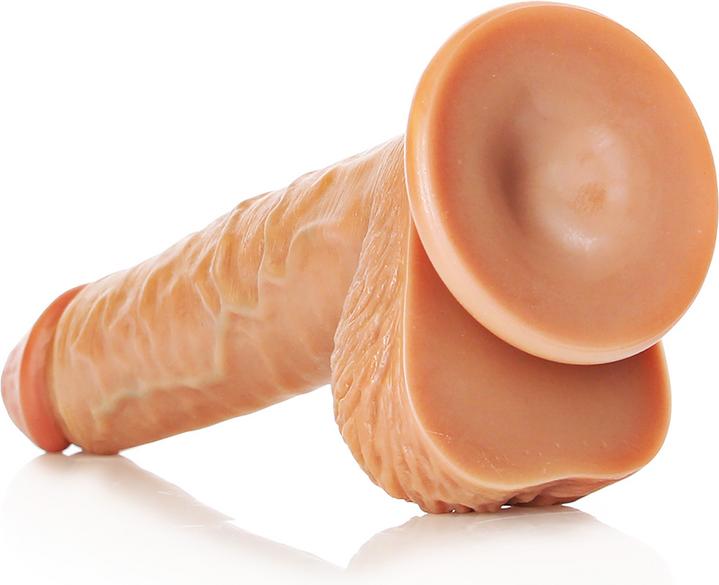 Actual product image RealRock Straight Realistic Dildo with Balls and Suction Cup - 8"/ 20.5 cm