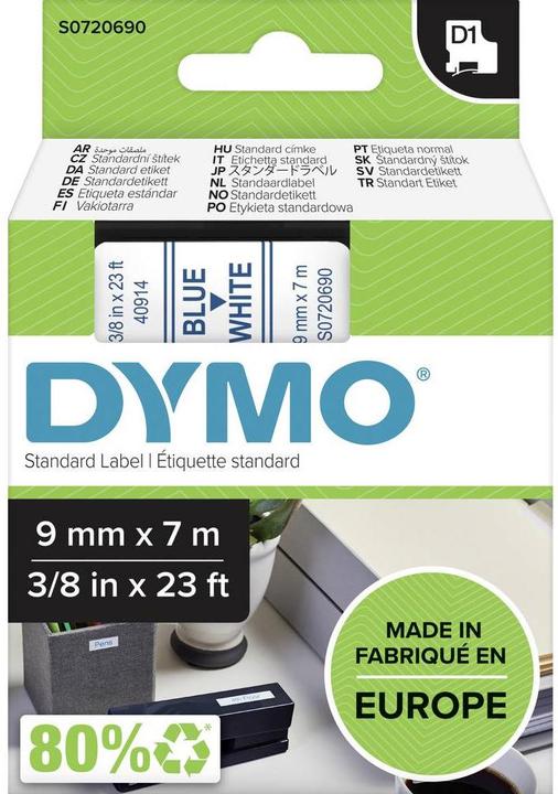 Actual product image Dymo S0720690 Standard tape (0.90 cm, Blue)
