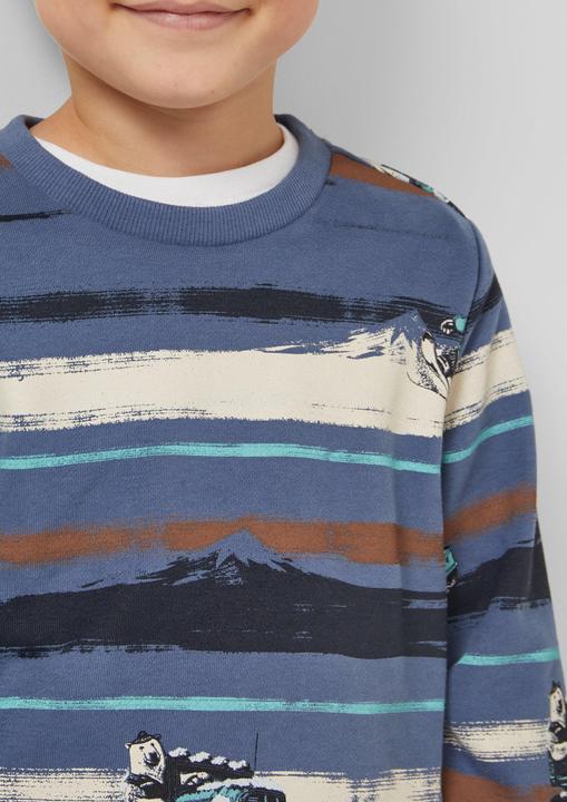 Produktbild s.Oliver Sweatshirt Sweatshirt mit All-over-Print (128, 134)