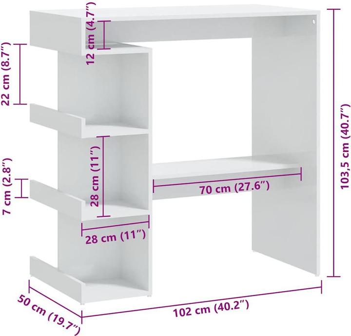 Produktbild vidaXL Bartisch (100 x 50 x 101.50 cm)