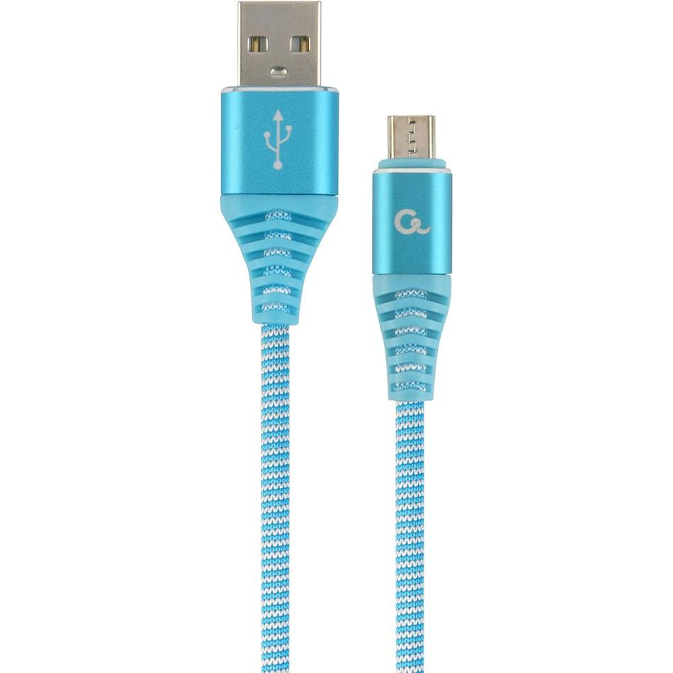 Gembird CC-USB2B-AMMBM-2M-VW USB Kabel USB 2.0 Micro-USB B USB A Blau (2 m, USB 2.0), USB Kabel