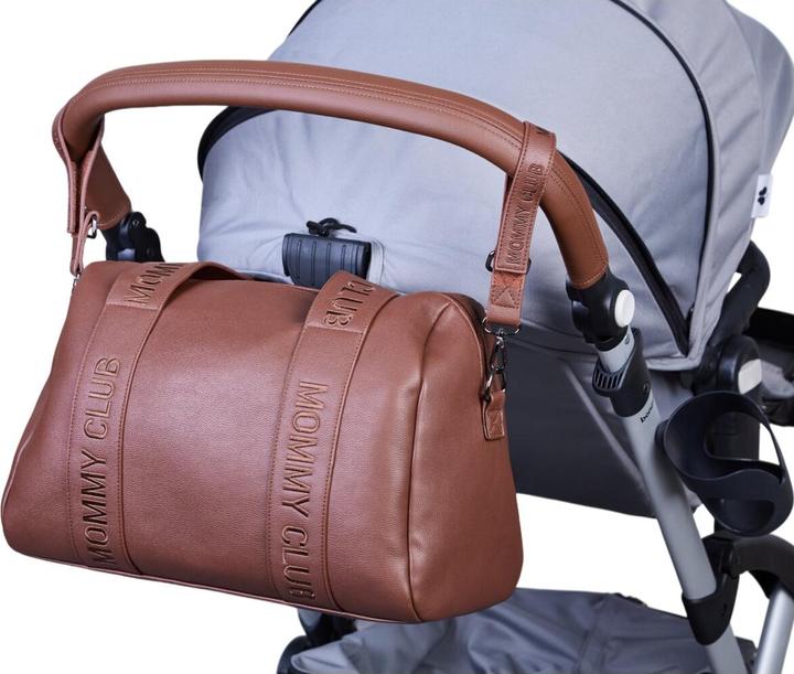 Actual product image Childhome Wickeltasche Mommy Club Signatur Leder dunkelbraun