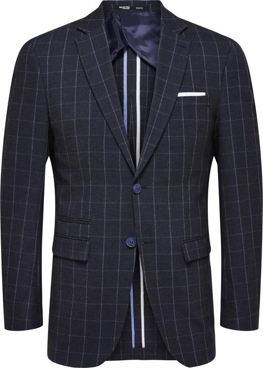 Actual product image Selected Checked Linen Blazer (44)