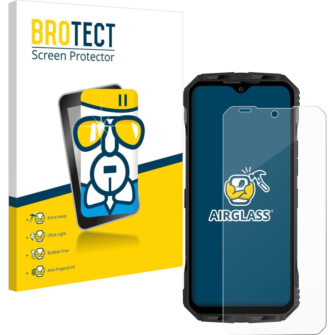 BROTECT AirGlass Panzerglasfolie (1 Stück, Doogee V30T), Smartphone Schutzfolie, Transparent