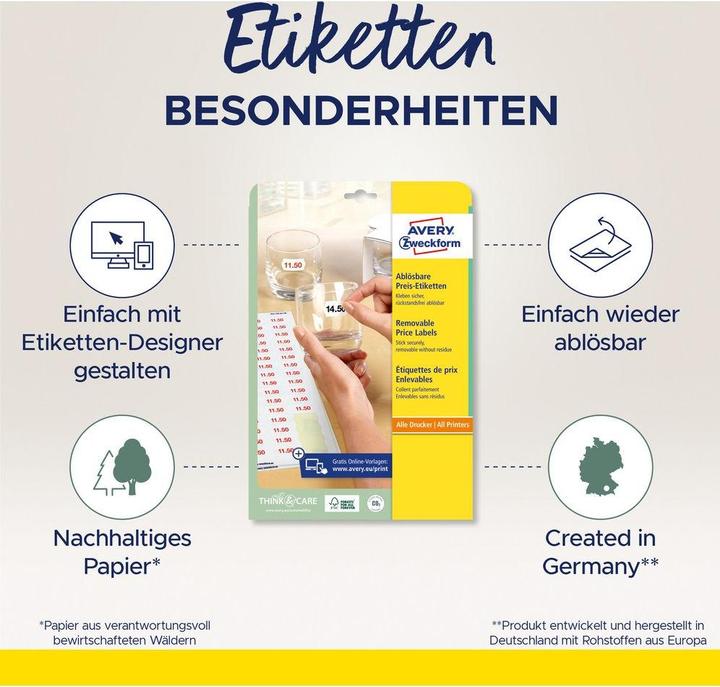 Produktbild Avery Preis-Etiketten