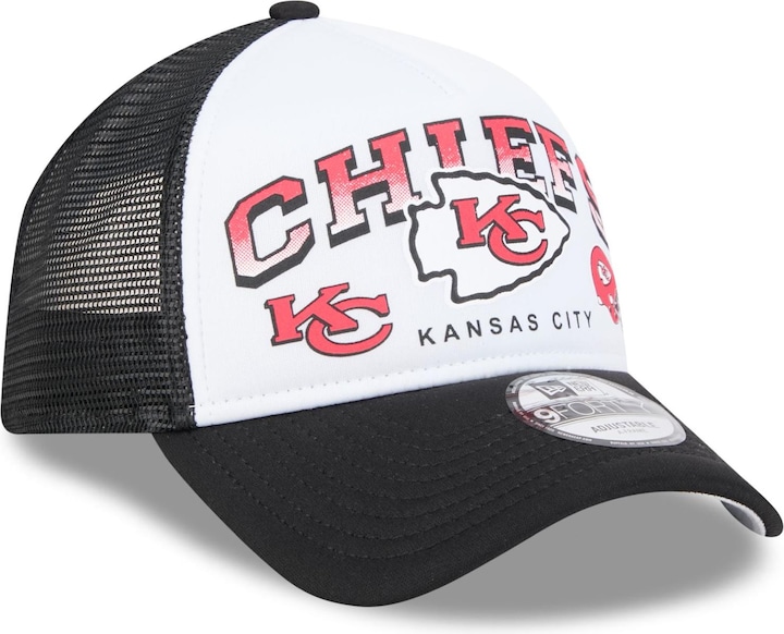 Actual product image New Era A-Frame Mesh Trucker Cap - RETRO Kansas City Chiefs