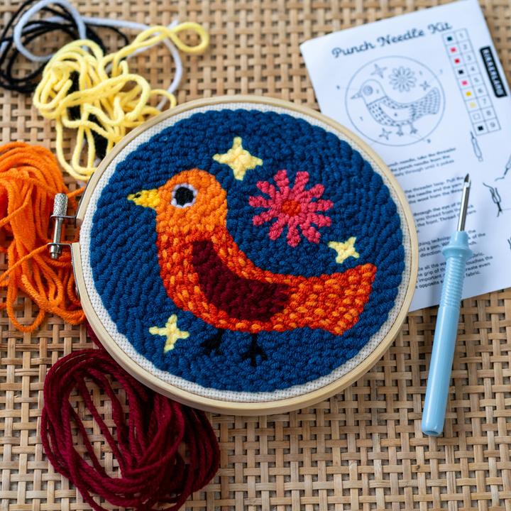 Produktbild Kikkerland Bird Punch Needle Kit
