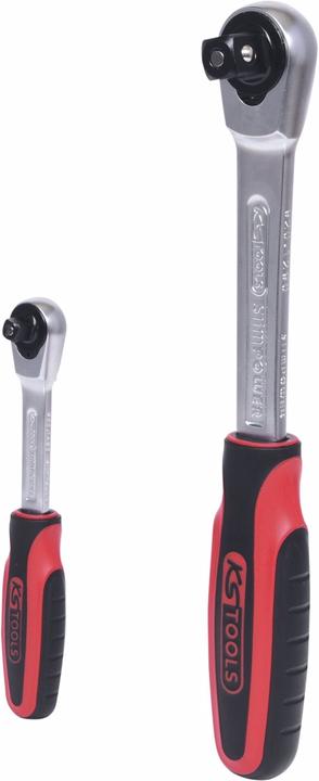 Actual product image KS Tools SlimPOWER Umschaltknarren-Satz, 2-tlg 1/4"+1/2" (1/2", 1/4")
