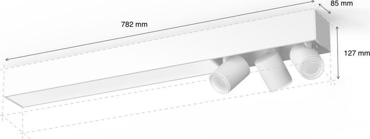 Actual product image Philips Hue Centris Base BT (3650 lm, GU10)