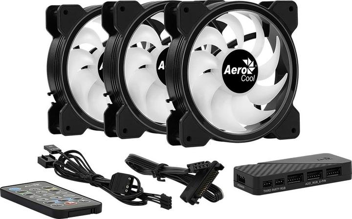 Produktbild AeroCool Saturn 12F ARGB Pro Hauptplatine Ventilator (120 mm, 3 x)