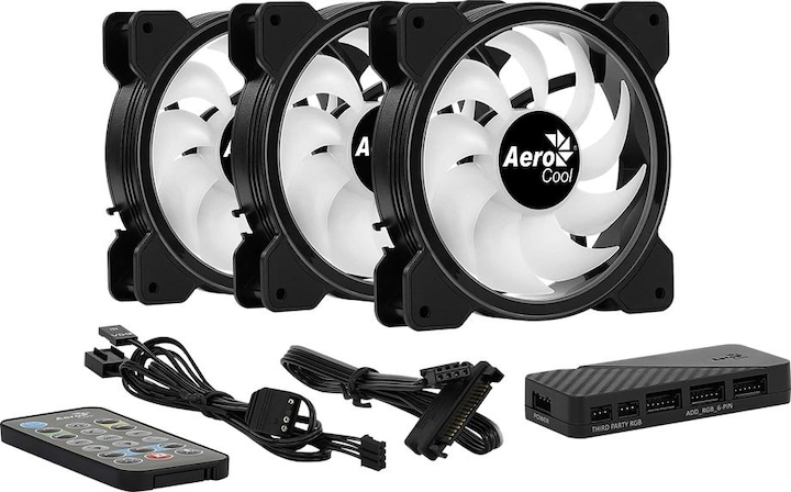 Produktbild AeroCool Saturn 12F ARGB Pro Hauptplatine Ventilator (120 mm, 3 x)