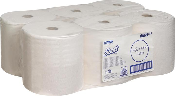 Scott Sports Towel rolls white 1 ply Performa. 19,8cmx200m Scott 6 rolls/pack (6 x)
