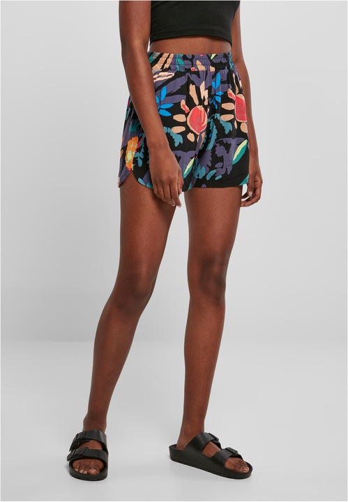 Produktbild Urban Classics Ladies AOP Viscose Resort Shorts (XL)