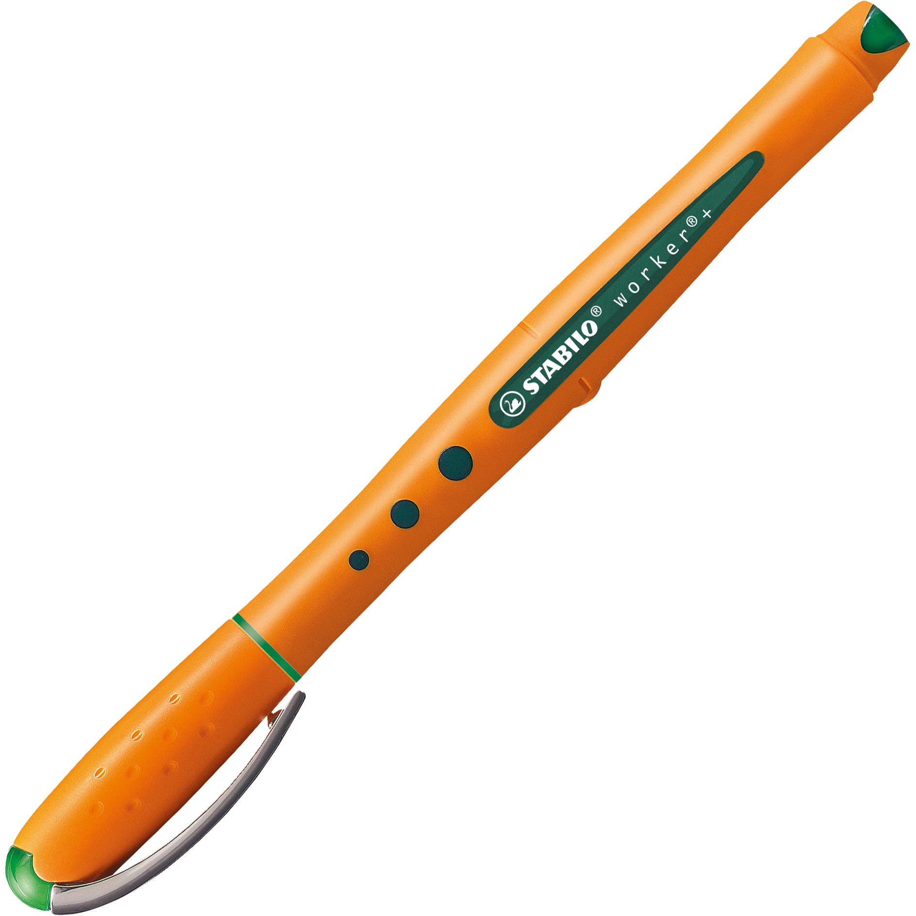 STABILO, Schreibstifte, worker+ Tintenroller (Grün, 1 x)