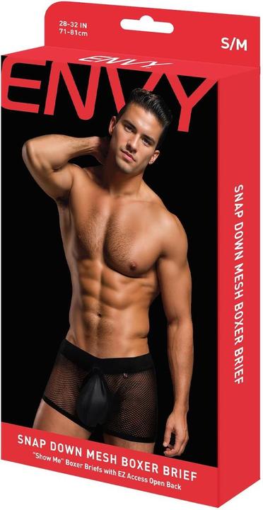 Produktbild Envy Xgen Snap Down Mesh Boxer Brief-Black-L/Xl Waist 36" - 40" (XL)