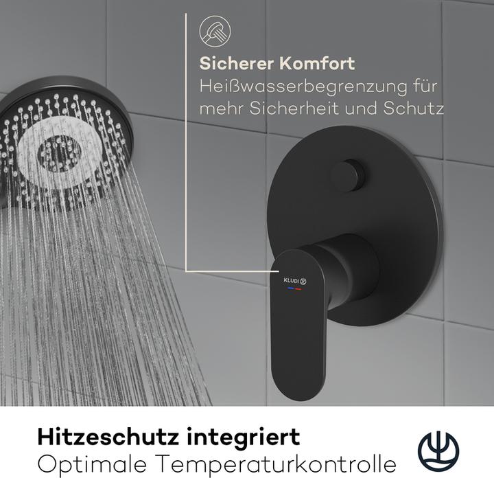 Produktbild Kludi X1 Unterputz Wannefüll-& Brause-Einhandmischer, push & switch, eigensicher gegen Rückfliessen