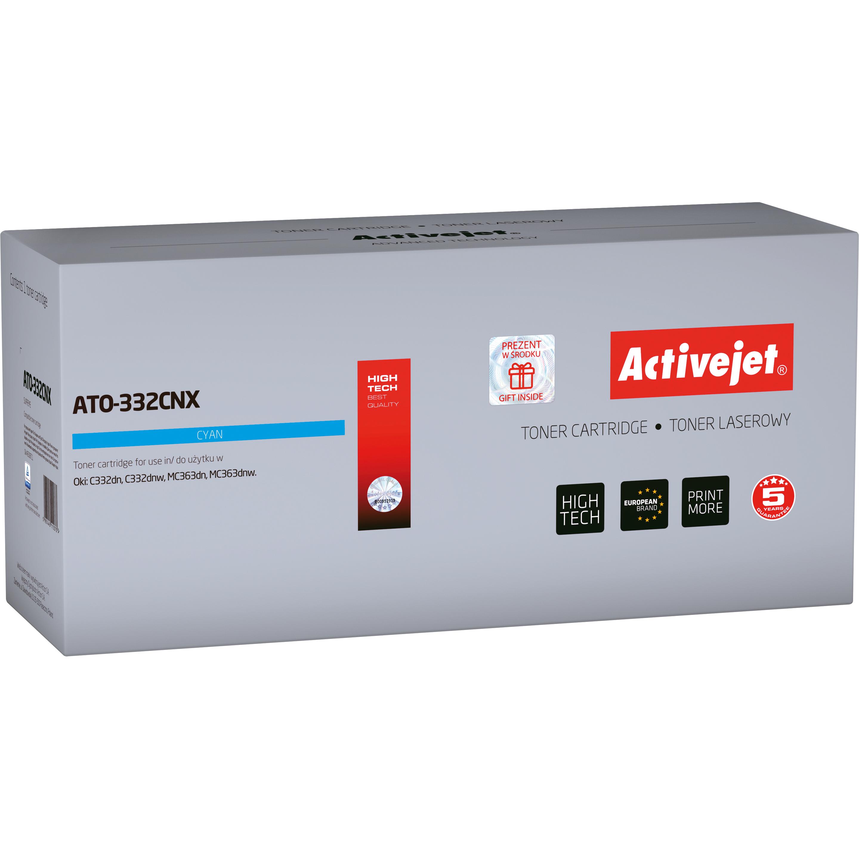 Activejet, Toner, ATO-332CNX toner replacement OKI 46508711 Compatible page yield 3000 pages - Kom (C)