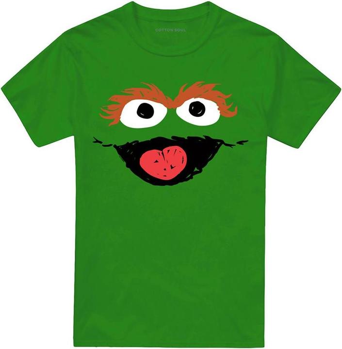 Actual product image Unisex Adult Oscar The Grouch Sketch T-Shirt (M)