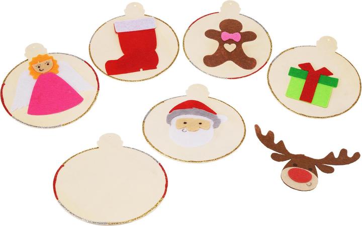 Actual product image Sunnysue Wooden Christmas Ball Pendant