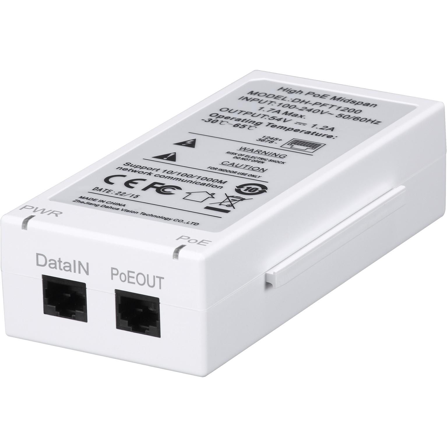 Dahua PFT1200 PoE-Adapter Gigabit Ethernet (60 W), PoE Injector