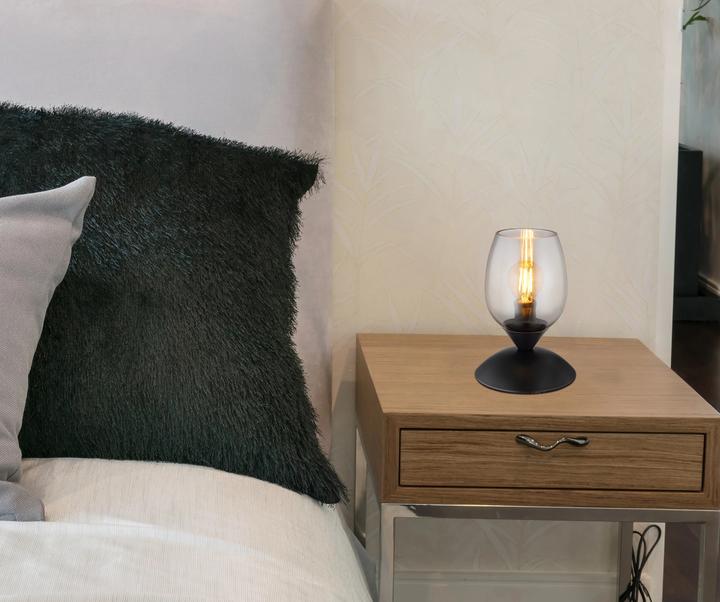 Produktbild Globo Kuwaita E14 Tischleuchte Schwarz Matt, Metall 18cm 24007S (E14)