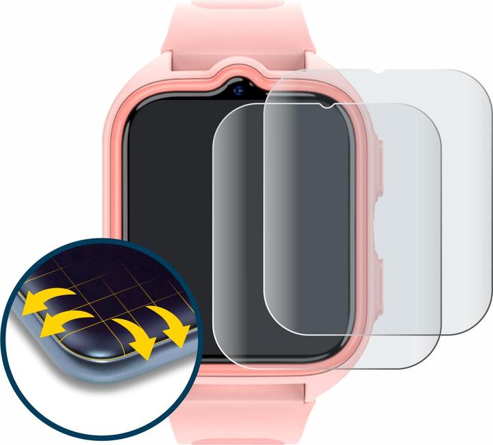 Produktbild BROTECT Fullscreen für Blackview Z30 Kids Smartwatch Schutzfolie Displayschutz Folie Matt