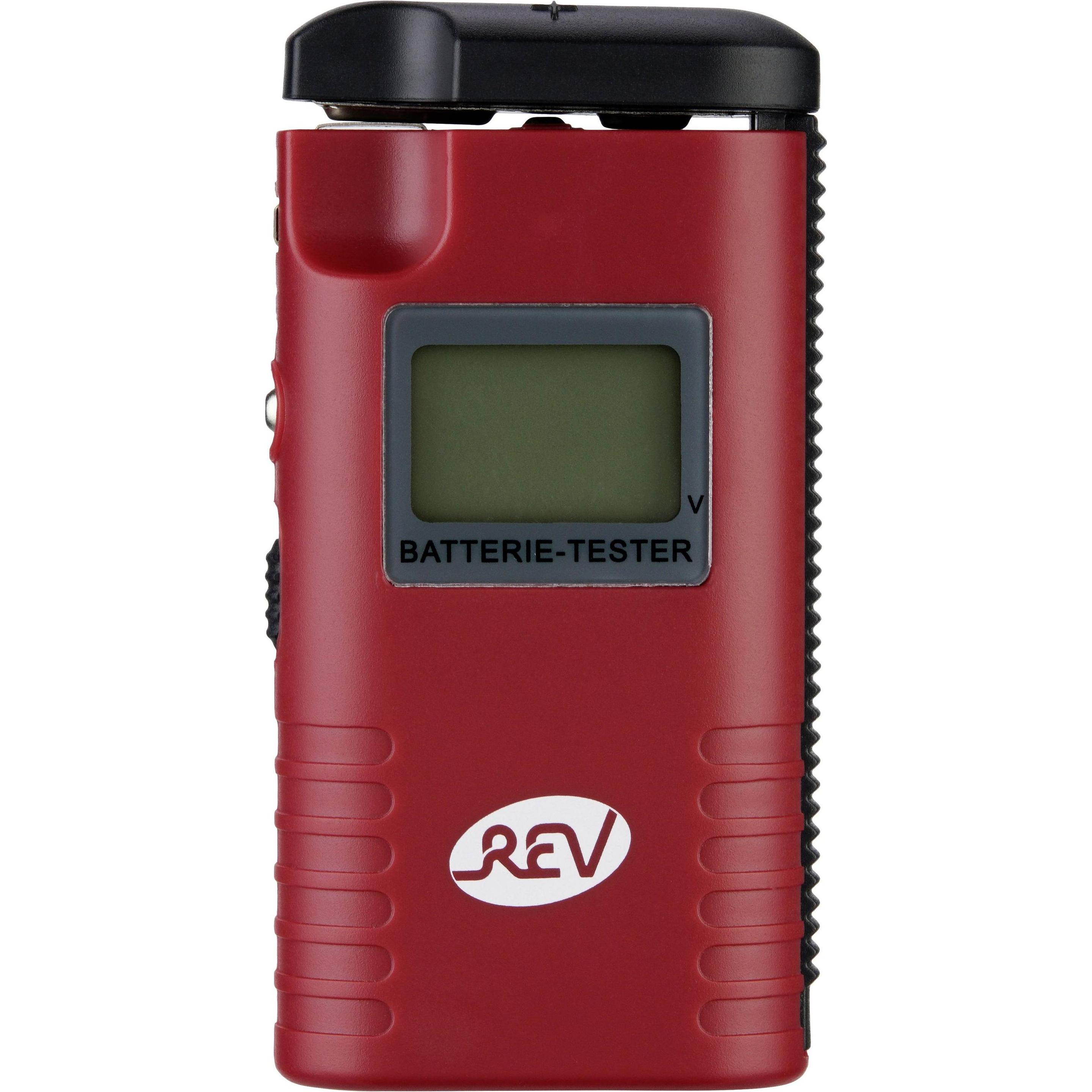 REV Tester LCD per batterie 1.2V-9V, Accessori pile + batterie, Rosso