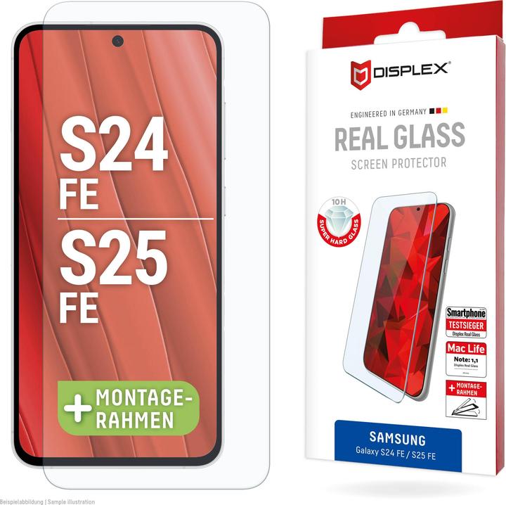 Produktbild Displex Real Glass, 2D Panzerglas (1 Stück, Samsung Galaxy S25 FE, Samsung Galaxy S24 FE)