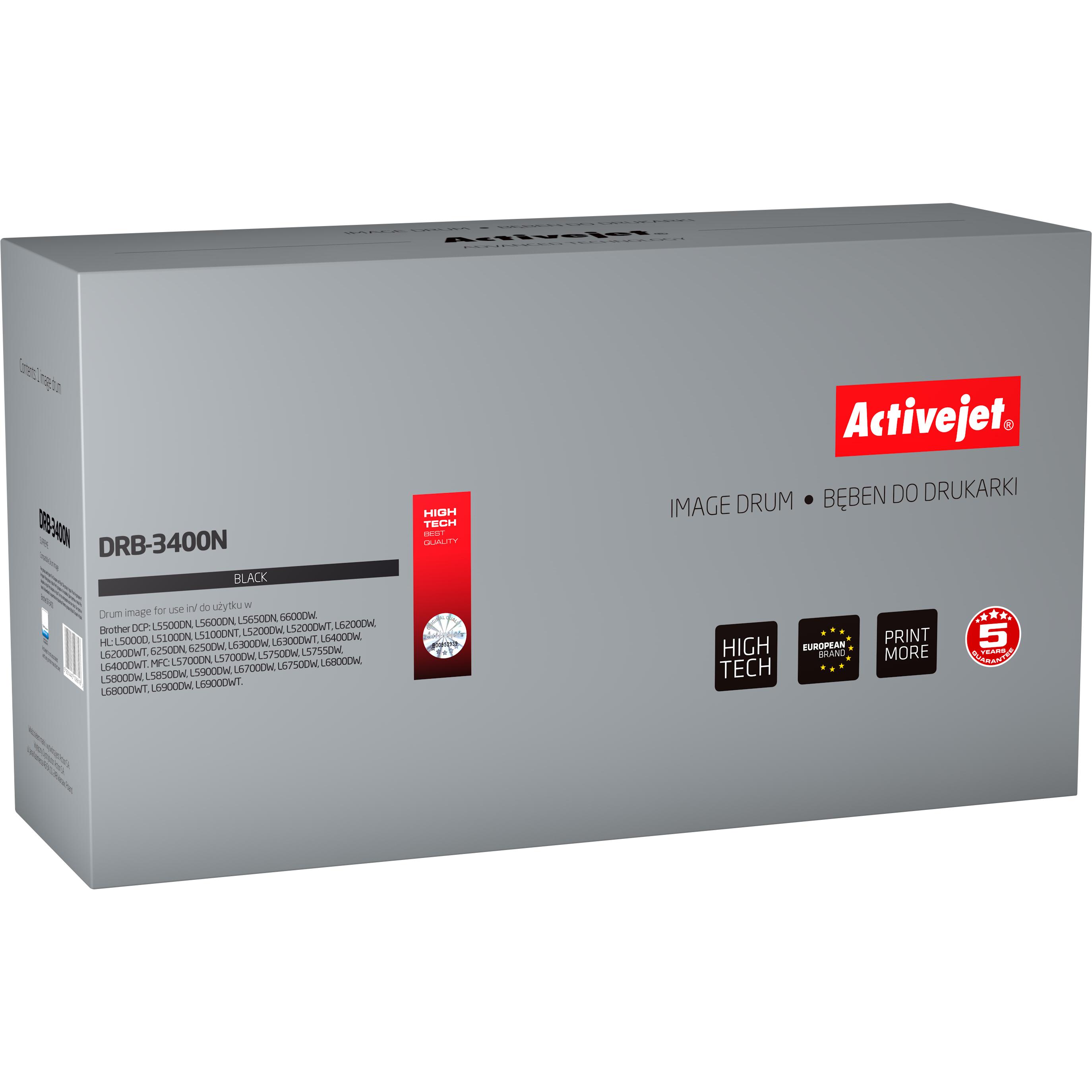 Thumbnail - Activejet, Toner, DRB-3400N Drucker-Trommel Kompatibel (e) (BK)