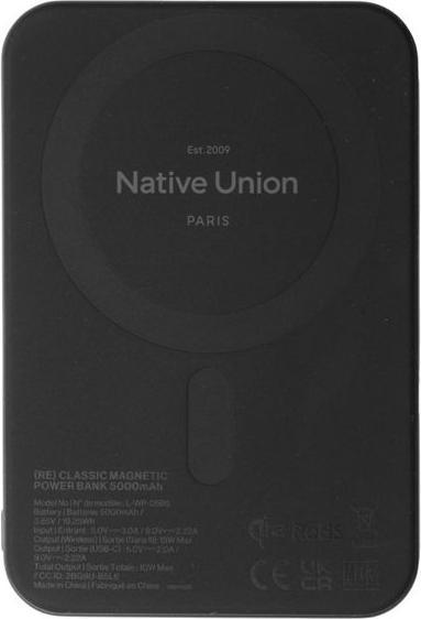 Produktbild Native Union (Re)Classic Qi2 Magnetic Powerbank 5000mAh Black (5000 mAh, 20 W)