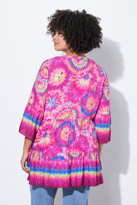Produktbild Angel of Style Tunika, Blütenmuster, Stehkragen, Knopfleiste, 3/4-Ärmel (46)