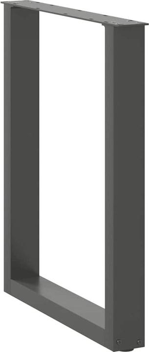 Actual product image vidaXL U-shaped coffee table legs 2 pcs. Anthracite 60x(72-73) cm steel table leg