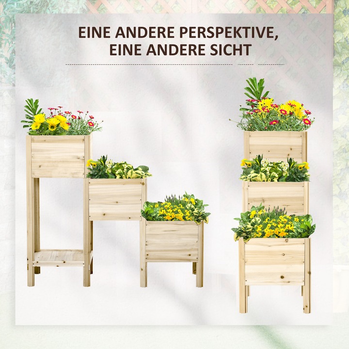 Produktbild Outsunny Hochbeet mit 3 Stufigen Design