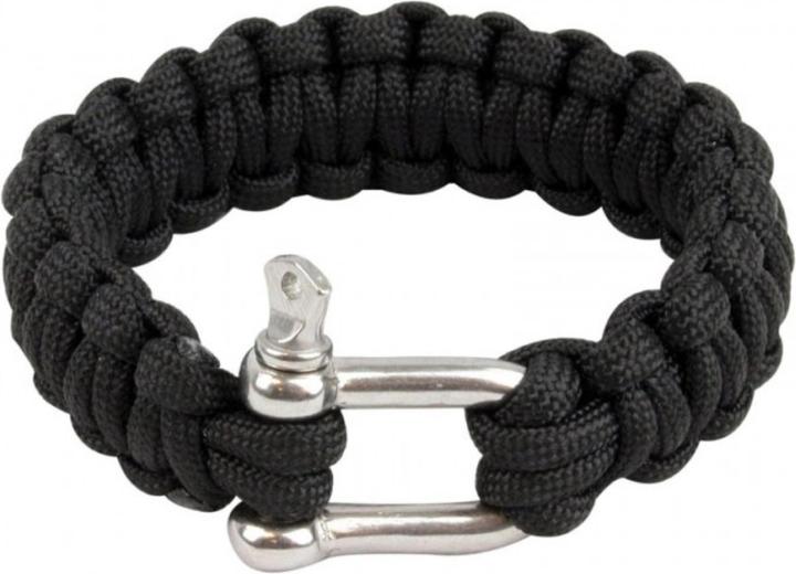 Highlander Paracord Bracelet D Ring Black