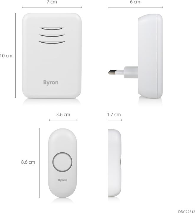 Actual product image Byron Wireless doorbell Wireless doorbell set (Wireless)
