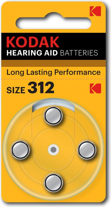 Produktbild Kodak Hearing Aid 312 Einwegbatterie Zink-Luft (4 Stk., A312)