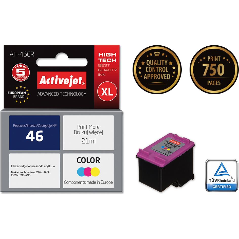 Thumbnail - Activejet, Druckerpatrone, AH-46CR Druckerpatrone (e) Kompatibel Hohe (XL-) Ausbeute (M, C, Y)