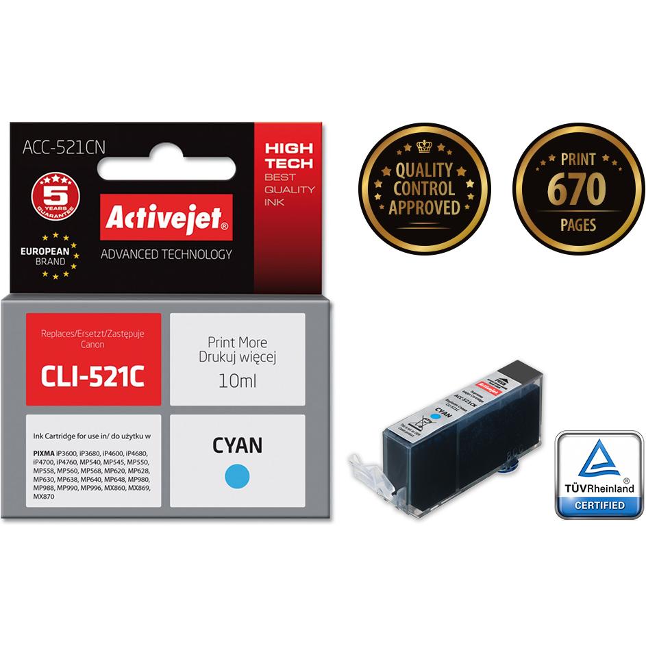 Thumbnail - Activejet, Druckerpatrone, ACC-521CN Druckerpatrone (e) Kompatibel Hohe (XL-) Ausbeute (C)