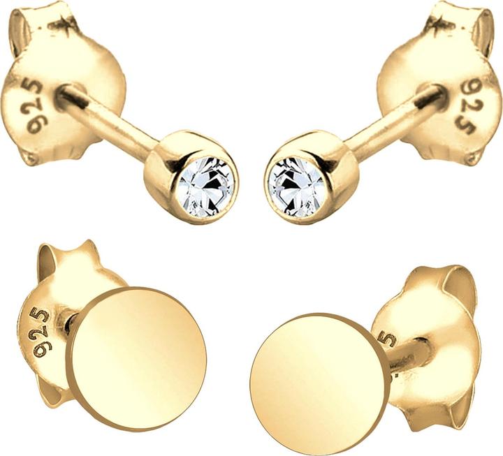 Produktbild Elli Kristall Ohrstecker, Plättchen (925er Sterling Silber, Glaskristall)