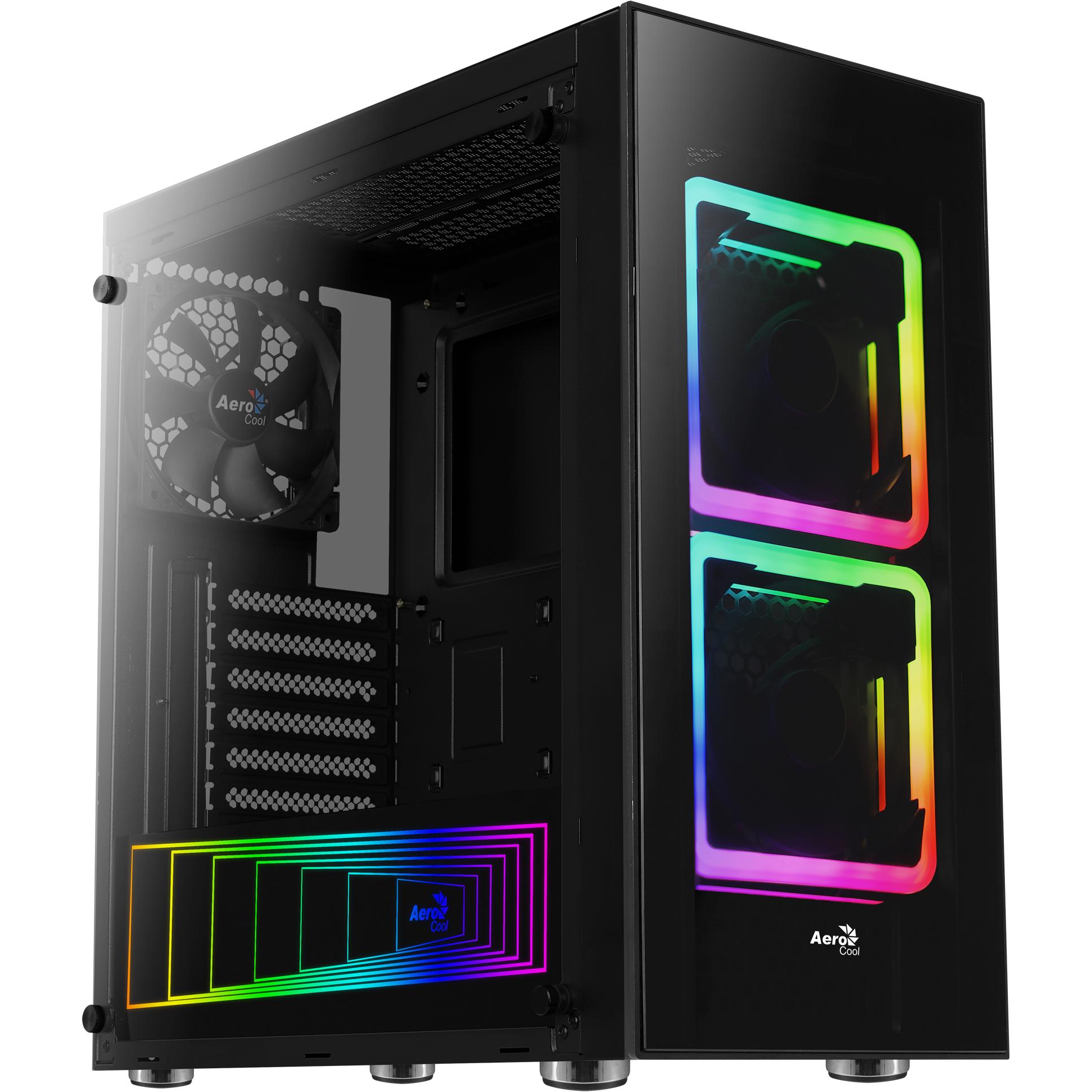 AeroCool Tor (ATX, mATX, Mini-ITX), PC Gehäuse, Schwarz