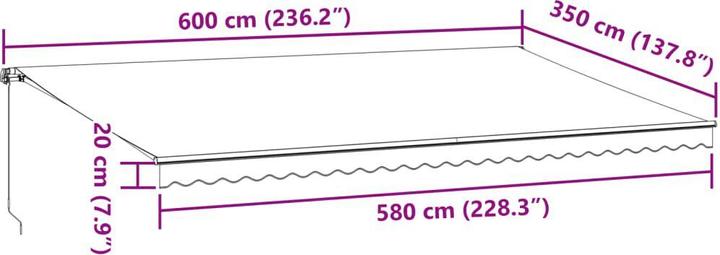 Produktbild vidaXL Einziehbare Markise (3.50 m)