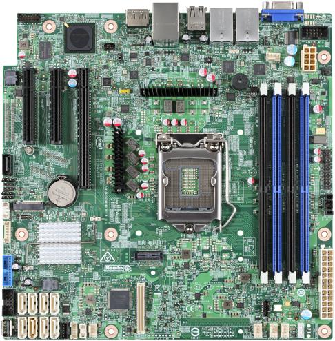 Intel DBS1200SPL Server/Workstation Motherboard ® C236 LGA 1151 (Socket H4) micro (LGA 1151, Intel C236, mATX)