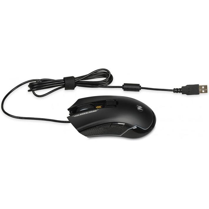 Thumbnail - iBox AURORA A-3 Maus rechts USB Typ-A Optisch 6200 DPI (Kabelgebunden), Maus, Schwarz