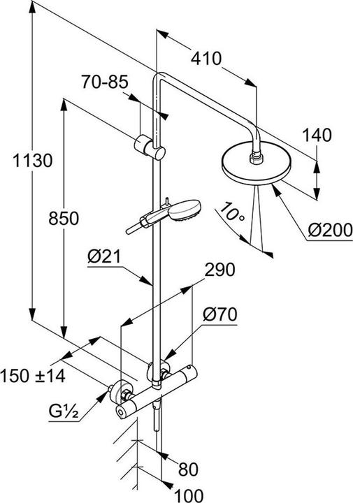 Produktbild Kludi LOGO Thermostat-Dual-Shower-System