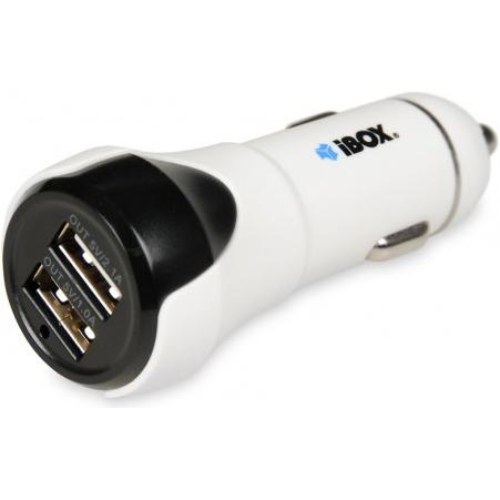 iBox ICCH-01 Ladegerät für Mobilgeräte, Auto, Auto Adapter, Schwarz, Weiss