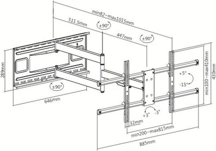 Produktbild Techly ICA-PLB 490 (Wand, 80", 50 kg)