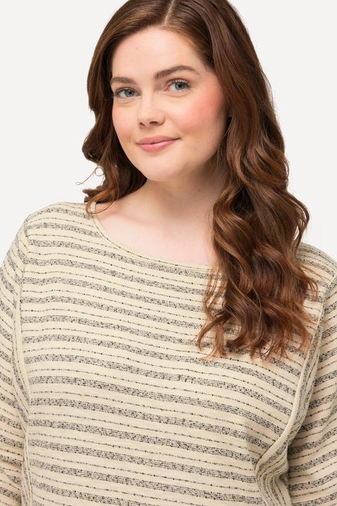Produktbild Ulla Popken Sweatshirt, Streifen, Rundhals, 3/4-Arm (42, 44)