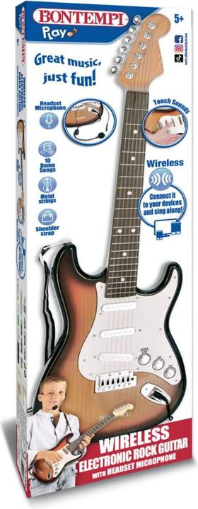 Image du produit Bontempi Chitarra elettronica con microfono e connessione Wireless-Fender Style- (Multilingue)