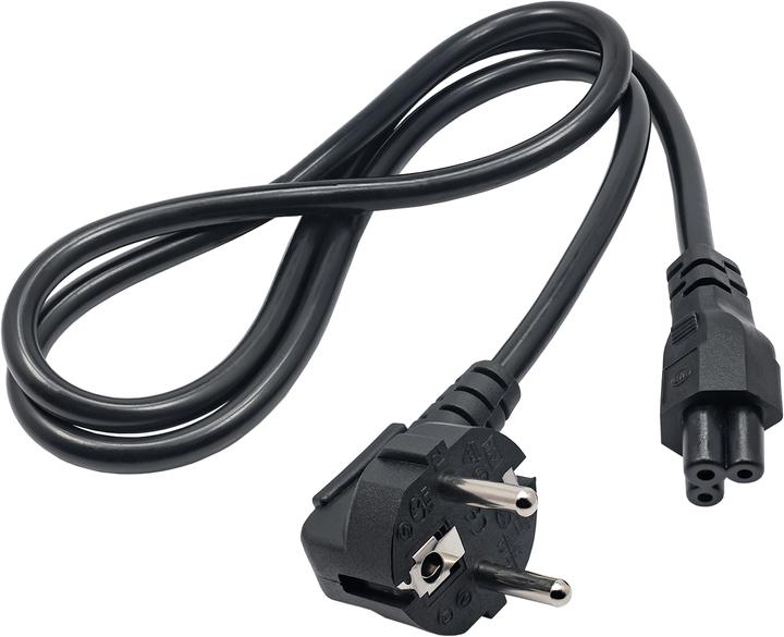 Actual product image Akyga Cable power AK-NB-08A Hybrid standard C/E/F CEE 7/7 - Euro 3-pin IEC - cable - CEE7/7 - coupler (1 m)