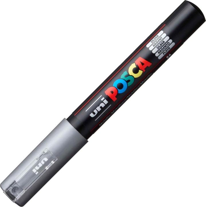 Actual product image Posca Marker PC-1M round tip (Silver, 0.70 mm, 1 x)